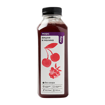 Морс из вишни и малины без сахара Flow 0.5л, Россия