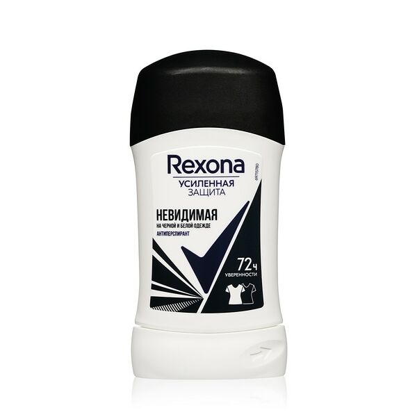 Антиперспирант-карандаш REXONA Невидимая на черной и белой одежде женский 40мл