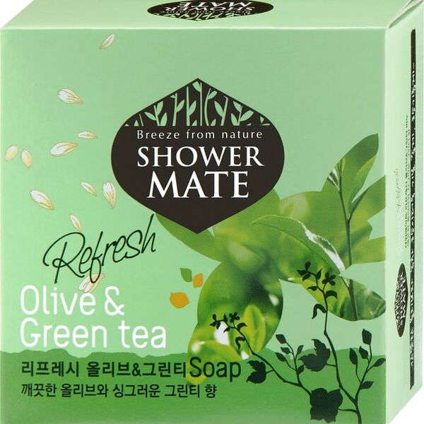 Мыло косметическое Shower Mate Мыло Оливки и зеленый чай 100г