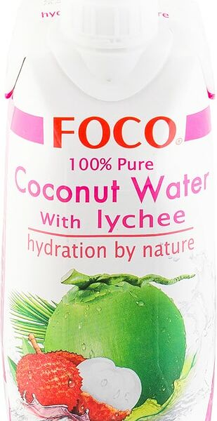 Вода кокосовая Foco с соком личи 330мл