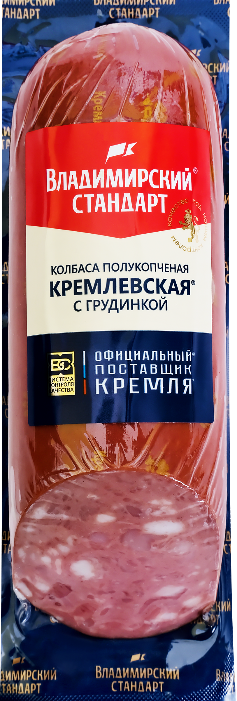

Колбаса Владимирский стандарт Кремлевская с грудинкой полукопченая 350 г