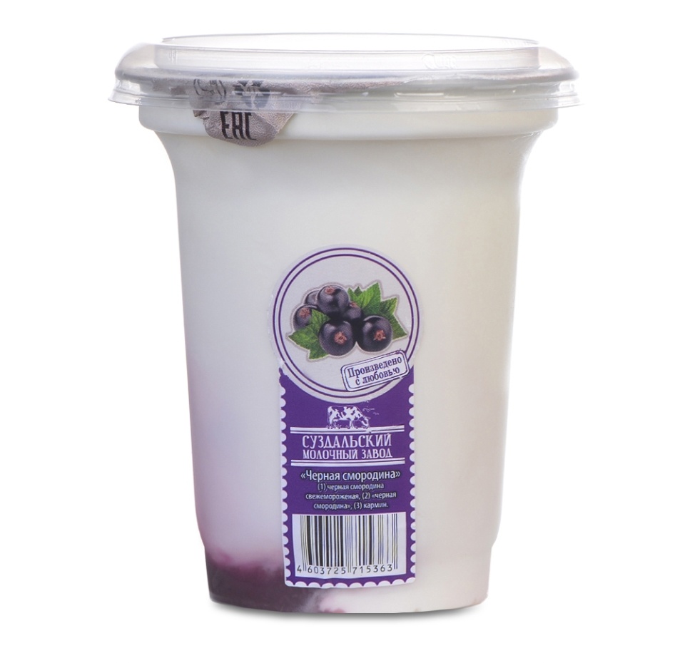 

Биойогурт Суздальский молочный завод черная смородина 3% БЗМЖ 330 г