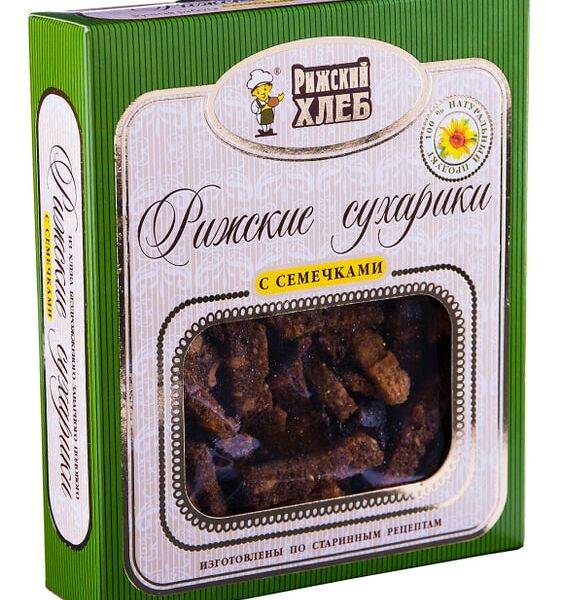 Сухарики Рижский Хлеб Рижские с семечками 100г