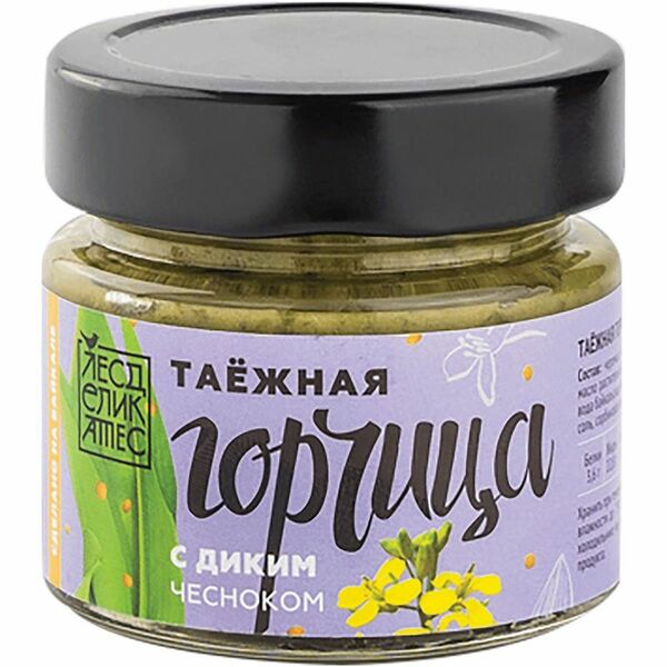 Горчица ЛесДеликатес Таёжная с диким чесноком, 100г