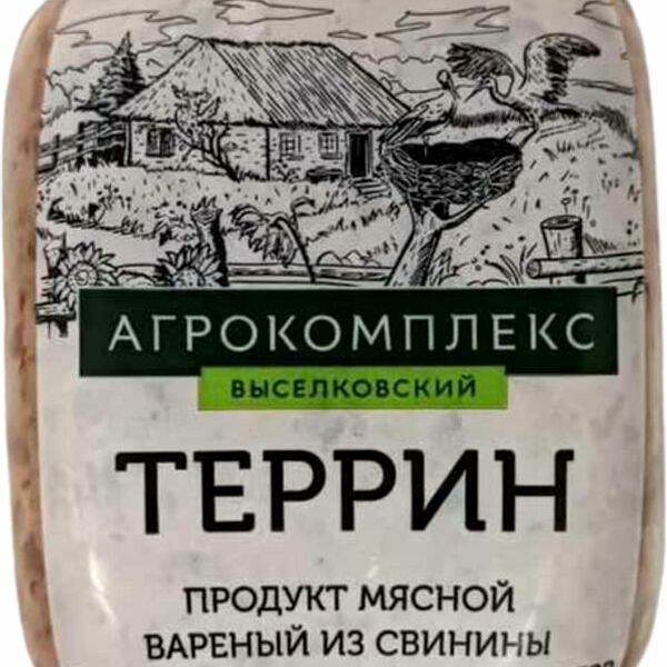 Продукт мясной Агрокомплекс Выселковский Террин из свинины с использованием субпродуктов вареный 400г