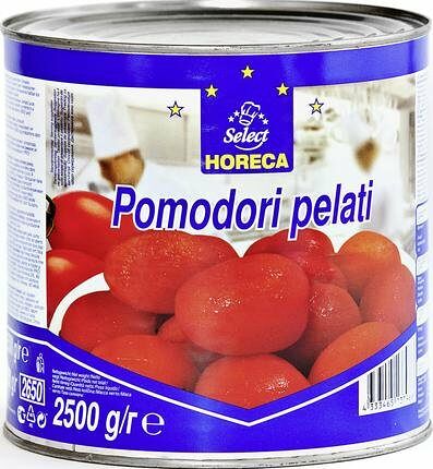 Целые очищенные помидоры Pomodori Pelati в томатном соке ТМ Metro Chef (Метро Чиф)
