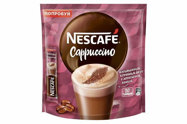 Напиток Nescafe Classic Cappuccino кофейный растворимый 20 штук по 