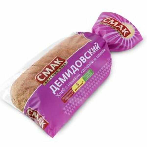 Хлеб Смак Демидовский ржано-пшеничный формовой в нарезке, с изюмом, солодом и тмином