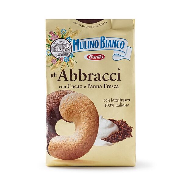 Печенье сдобное Mulino Bianco Abbracchi с какао и сливками 350 г