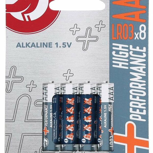 Батарейки Ашан Красная птица Premium алкалиновые AAA LR03, 8 шт