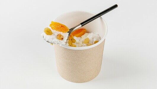 Каша рисовая на кокос молоке с с/фрукт, кафе