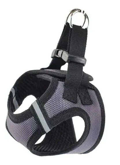 Шлейка Zoo-M Кай кордюра светоотражающая 3 слоя 3D-сетка для собак мелких пород №2 размер S