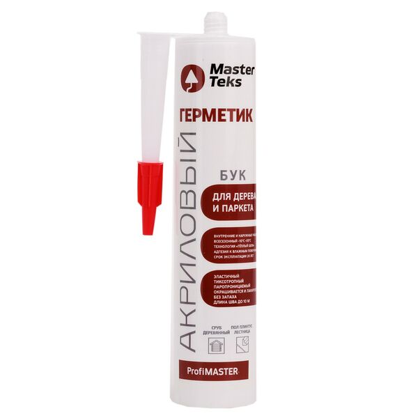 Герметик акриловый MasterTeks для дерева, паркета, ламината, 290 мл бук