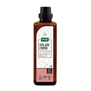 Гель для стирки цветного белья Organic «Ревень-яблоко» на основе мятной воды, Mayeri, 1 л, Эстония