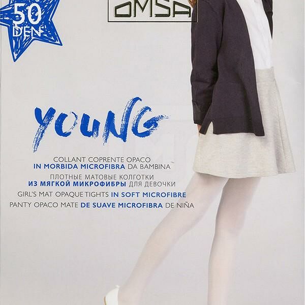 Колготки капроновые Omsa Kids Collant Young 50 темно-серые р.6-8
