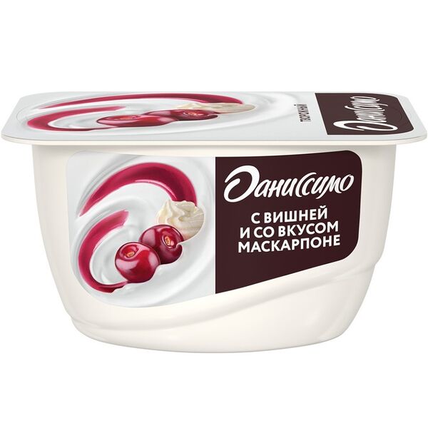 Десерт творожный Даниссимо с вишней и со вкусом маскарпоне 5.6% 130 г