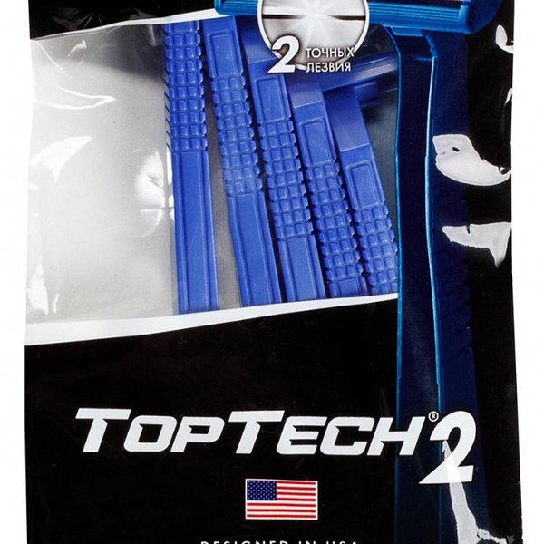 Одноразовая бритва Toptech 2 с двумя лезвиями, 5 шт