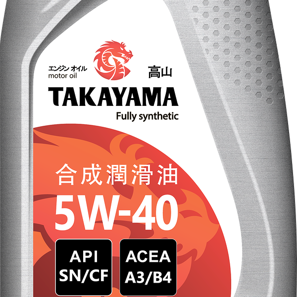 Масло моторное синтетическое Takayama API SN/CF 5W-40 1 л.