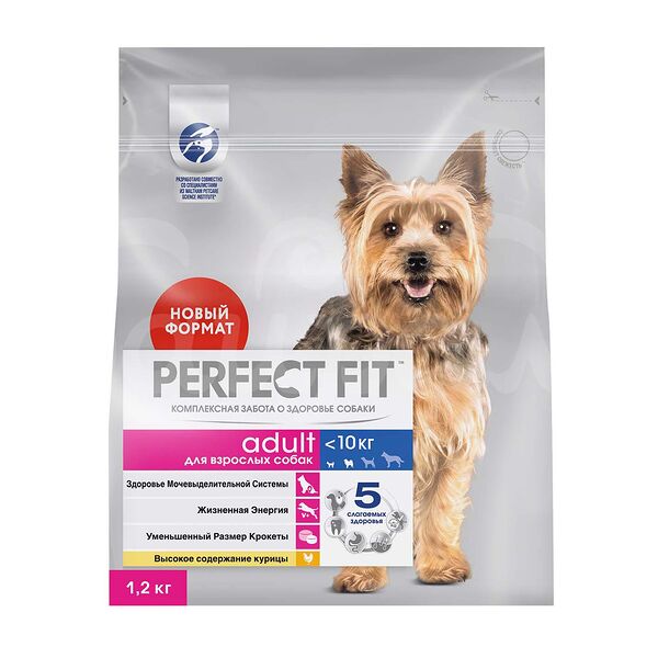 Корм для собак мелких пород Perfect Fit 1.2кг Сухой пакет