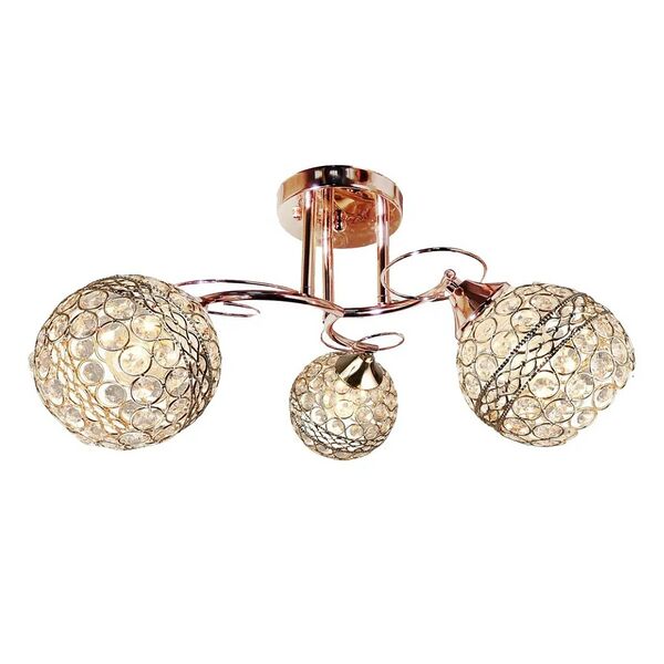 Люстра, Е27, 60 Вт, 230 В, золото 44x44x23 см