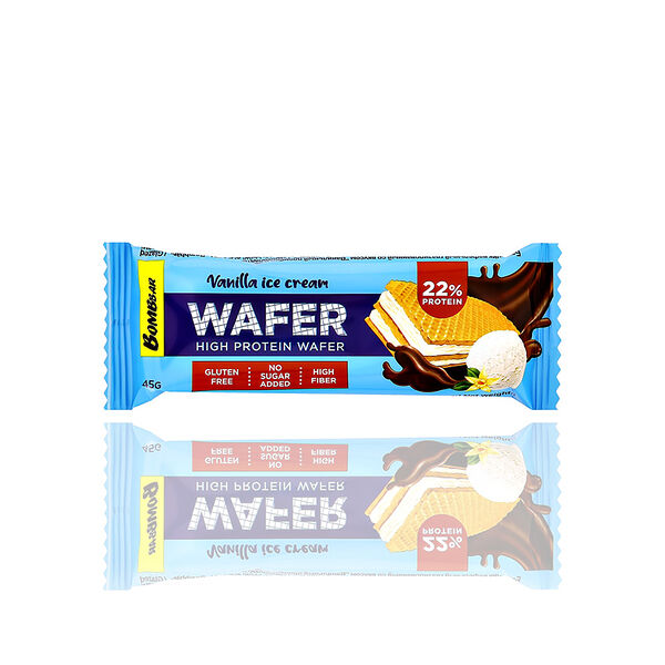 Батончик протеиновый вафельный BombBar Ванильный пломбир в шоколаде, 45 г