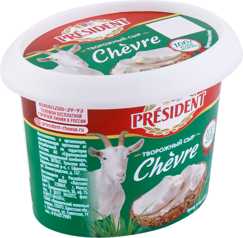 

Сыр творожный President Chevre из козьего молока 65% 140 г