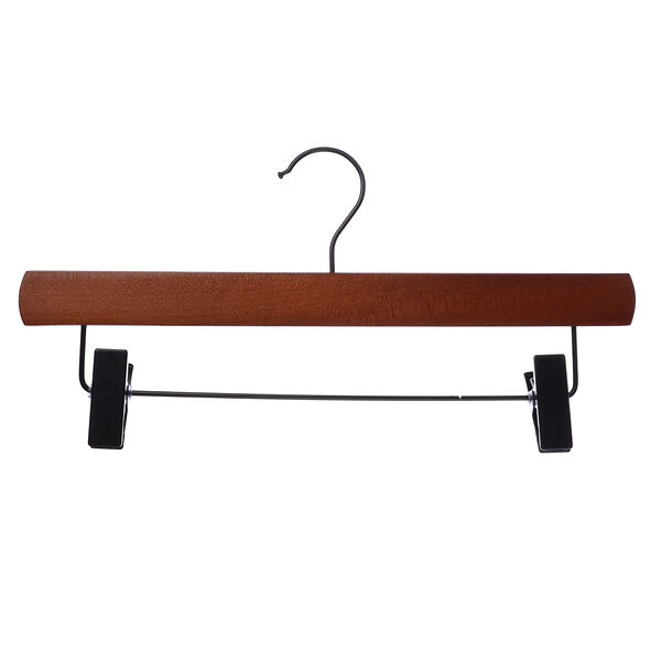 Vetta вешалка деревянная для юбок и брюк, с клипсами, 32см, ренуар, черн.металл