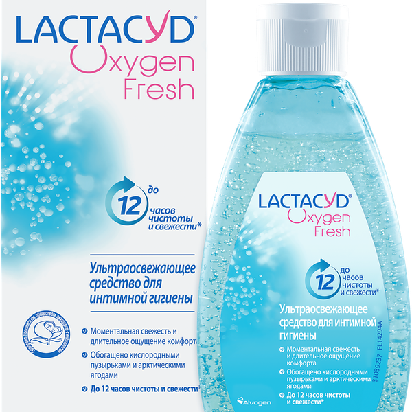 Средство для интимной гигиены ультраосвежающее Lactacyd Oxygen Fresh 12 ч