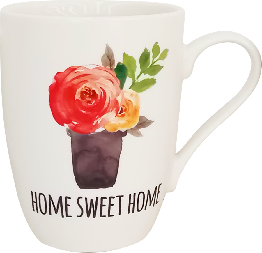 

Кружка HOMECLUB 340мл, цветочная, с надписями, фарфор Арт. B09-SU024,HS2022