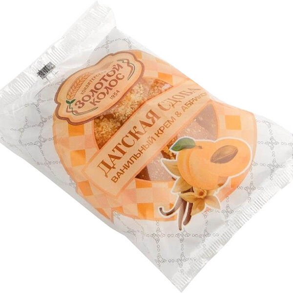 Датская сдоба Золотой Колос Ванильный крем и абрикос