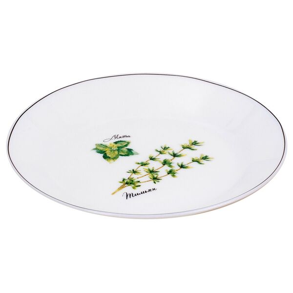 Тарелка десертная Гербарий, 19,1 х 2 см, опаловое стекло