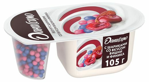 Йогурт Даниссимо Злаки Вишня Финик 6.9%
