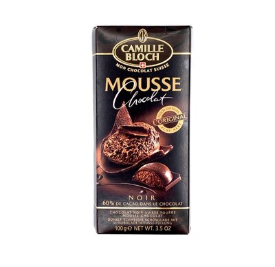 Горький шоколад Camille Bloch Mousse Noir с начинкой из шоколадного мусса 100 г