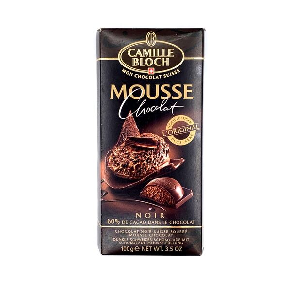Горький шоколад Camille Bloch Mousse Noir с начинкой из шоколадного мусса 100 г