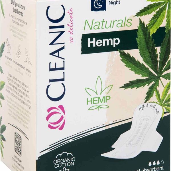 Прокладки Cleanic Naturals Hemp Ночные, 10 шт.