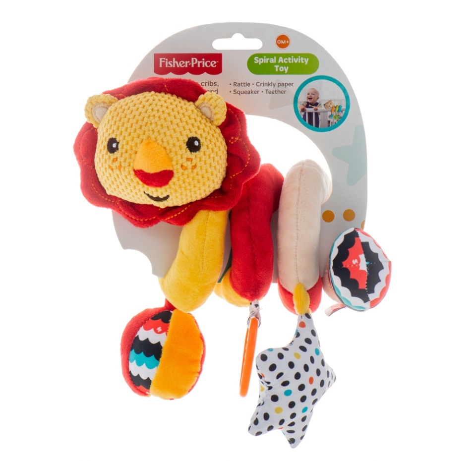 

Погремушка Fisher Price Львёнок плюшевая, спиралька