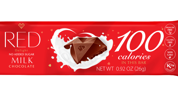 Шоколад Red молочный с пониженной калорийностью, 26 г