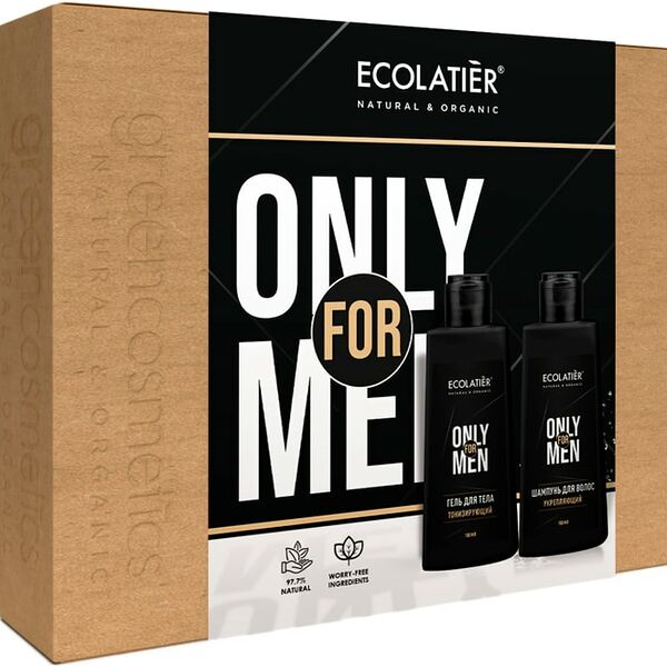 Набор подарочный Ecolatier Only For Men Гель для душа 150 мл + Шампунь 150 мл
