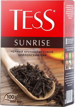 Чай черный Tess Sunrise цейлонский листовой вес 100г.