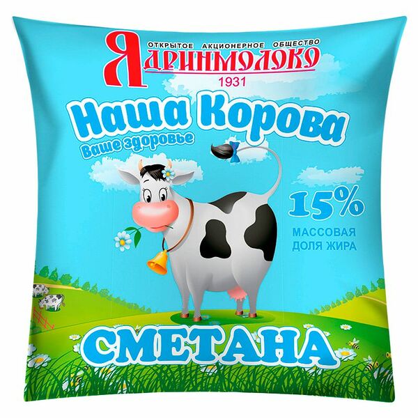 Сметана Наша Корова 15%