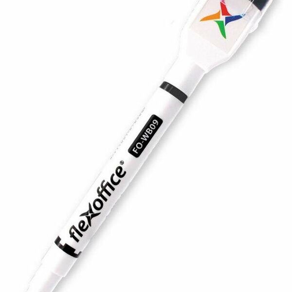 Маркер для досок с губкой flexoffice 1-2 5мм 1шт в ассортименте цвет черный синий