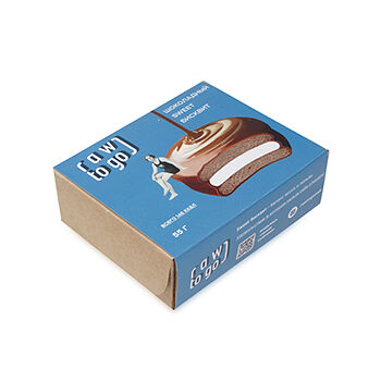 Десерт «SWEET бисквит» шоколадный с ванильным суфле, Raw to Go