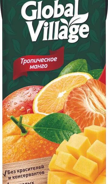 Напиток Global Village Тропическое манго из апельсинов, манго и мандаринов сокосодержащий 1.93 л