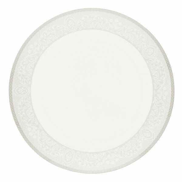 Набор обеденных тарелок Gipfel Annet 42785 27 см 4 предмета маренго-клер/белый узор/серебристый