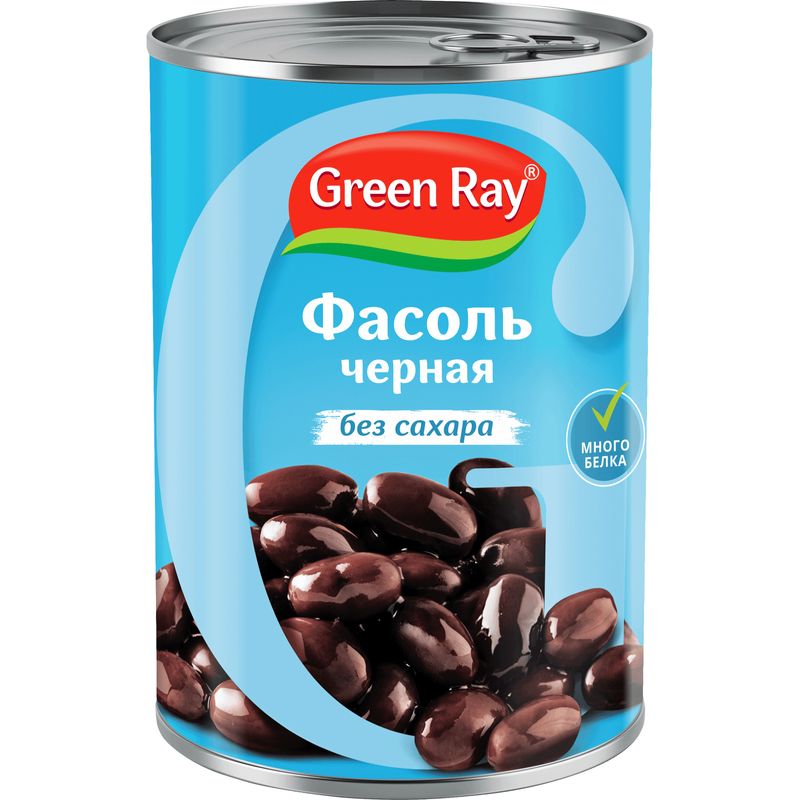 

Фасоль чёрная Green Ray 400 г
