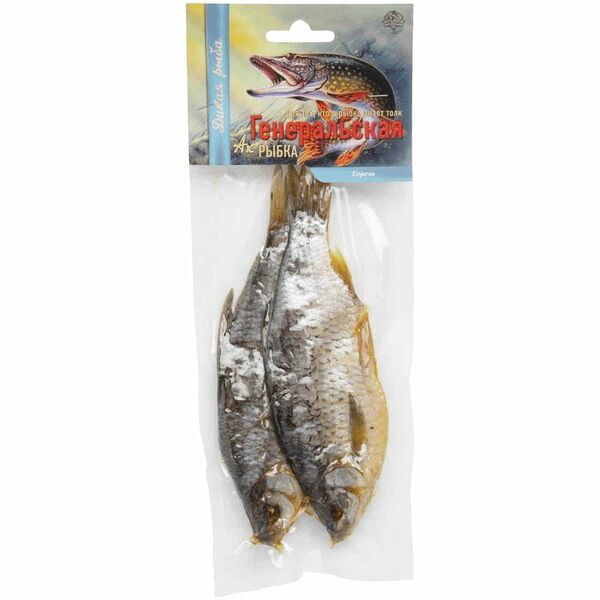 Сорога Генеральская Рыбка вяленая неразделанная, 250г