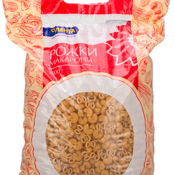 Макароны ЛЕНТА Рожки группа А высший сорт