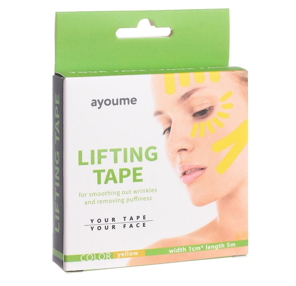 

Тейп для подтяжки лица Ayoume Kinesiology Tape Roll желтый, 1 см x 5 м