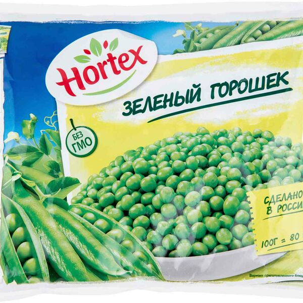 Горошек зелёный быстрозамороженный Hortex