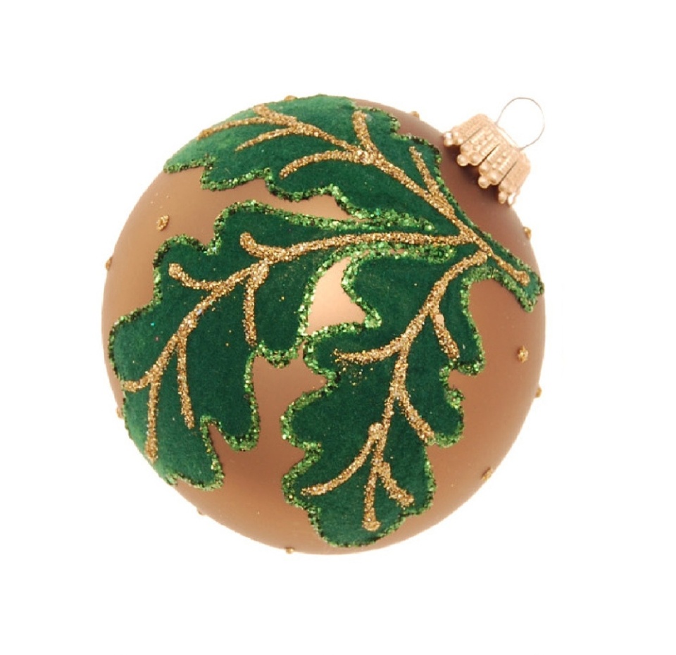 

Игрушки для елки Krebs "Коллекция Традиции" Шары с узором Рождественский лес, цвет золотой/бежевый 8 см, упаковка 9 шт, стекло, Германия